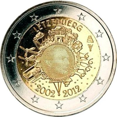 Лот: 5068280. Фото: 1. Люксембург 2 евро 2012 года. 10... Европа
