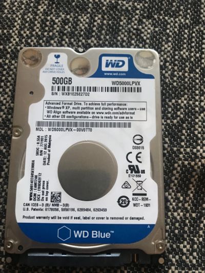 Лот: 15826976. Фото: 1. Жесткий диск 500г wd blue. Жёсткие диски (HDD)