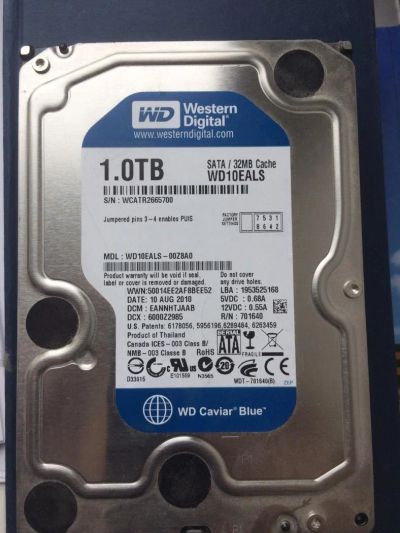 Лот: 11286389. Фото: 1. Жесткий диск WD10EALS 1 Тб с бэдами. Жёсткие диски (HDD)