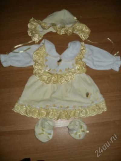 Лот: 839870. Фото: 1. платье, чепчик и пинетки. Платья, сарафаны