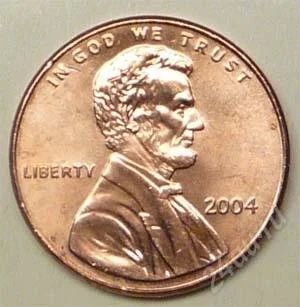 Лот: 1568802. Фото: 1. США. 1 цент 2004г. Америка