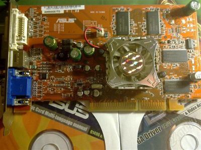 Лот: 610007. Фото: 1. Видеокарта AGP ASUS A9550 Gamer... Видеокарты