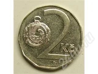 Лот: 25591. Фото: 1. Чехия. 2 крон 1993г. Интересный... Красноярск