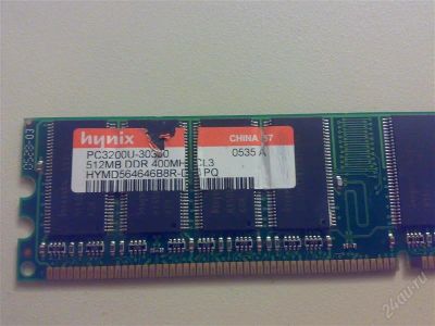 Лот: 893029. Фото: 1. память DDR1 PC3200 512Mb Hynix. Оперативная память