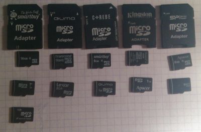 Лот: 3139040. Фото: 1. Флеш карты micro sd разного объема... Карты памяти