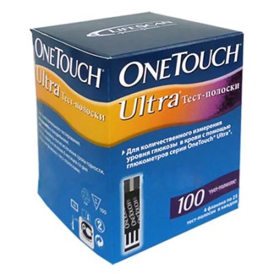 Лот: 5926585. Фото: 1. Тест полоски One touch Ultra... Антисептики, защитные средства, медицинские маски