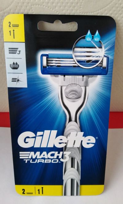 Лот: 15554494. Фото: 1. Gillette Mach3 Turbo станок для... Бритвенные станки и лезвия