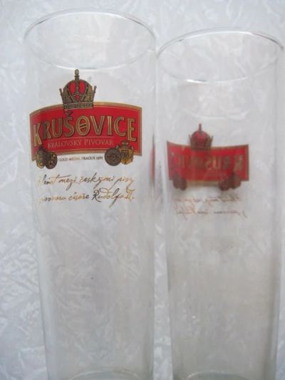Лот: 4217248. Фото: 1. Бокалы чешские пивные Krusovice... Кружки, стаканы, бокалы