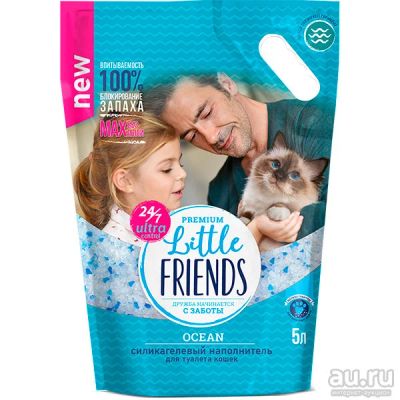 Лот: 18088378. Фото: 1. Наполнитель Little Friends Ocean... Миски, лотки, наполнители