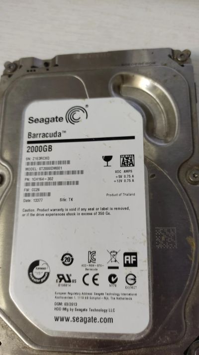 Лот: 21599499. Фото: 1. Неисправный 2 ТБ Жесткий диск... Жёсткие диски (HDD)
