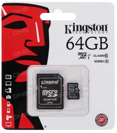 Лот: 16621742. Фото: 1. Flash-карта Kingston 64GB. Чек... Карты памяти