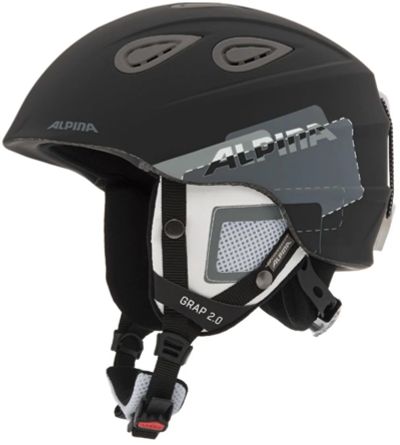 Лот: 12872675. Фото: 1. Зимний Шлем Alpina GRAP 2.0 black-grey... Шлемы