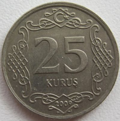 Лот: 6138911. Фото: 1. Турция 25 курушей 2009. Ближний восток
