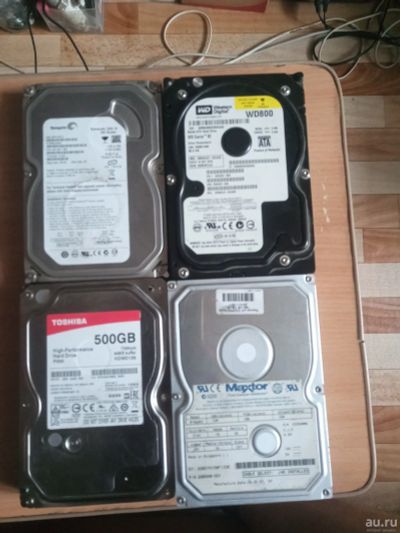 Лот: 17674795. Фото: 1. 4 жёстких диска не исправные. Жёсткие диски (HDD)