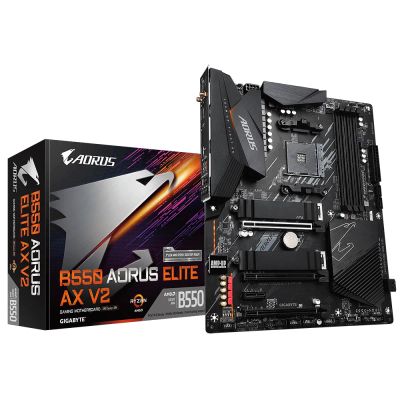 Лот: 20946508. Фото: 1. Gigabyte B550 AORUS ELITE AX V2... Материнские платы