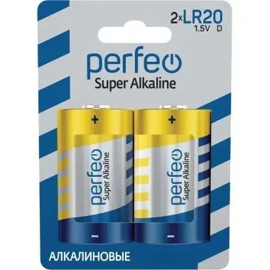 Лот: 25796298. Фото: 1. Батарейка PERFEO LR20 2BL Super... Батарейки, аккумуляторы, элементы питания