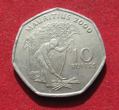 Лот: 19458300. Фото: 1. Маврикий 10 рупий, 2000 г. Остальные страны