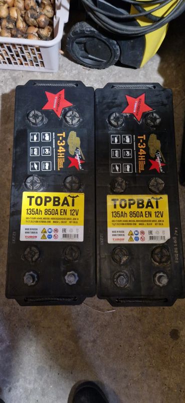 Лот: 24579468. Фото: 1. Аккумуляторы TopBat 135 Ач. Аккумуляторы