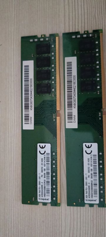 Лот: 25210053. Фото: 1. DDR4 16gb (2х8) Kingston 2666. Оперативная память