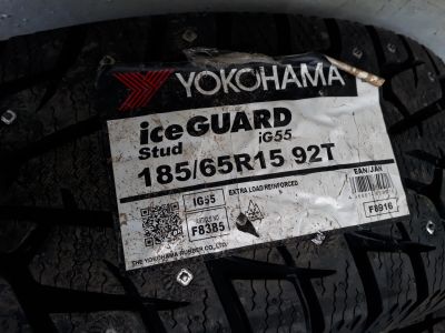 Лот: 18002445. Фото: 1. Yokohama Ice Guard Stud IG55 185... Шины