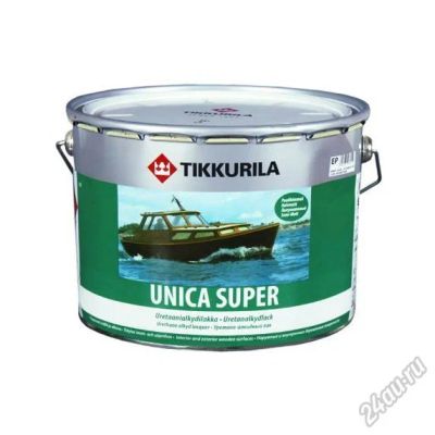 Лот: 5925746. Фото: 1. Тиккурила Лак Уника Супер полуматовый... Краски, лаки, растворитель