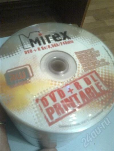 Лот: 411895. Фото: 1. DVD+R DL Print Mirex 8.5gb bulk... Другое (комплектующие)