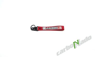 Лот: 17208395. Фото: 1. Брелок на карабине JDM красный. Брелоки для ключей
