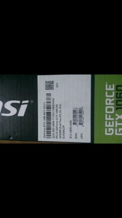 Лот: 11495854. Фото: 1. Msi GeForce 1060 6 Gb. Видеокарты