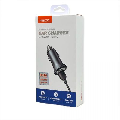 Лот: 22145385. Фото: 1. АЗУ RECCI RCC-N08 2xUSB 3.1A-LIGHTNING... Зарядные устройства, блоки питания, адаптеры сетевые для смартфонов