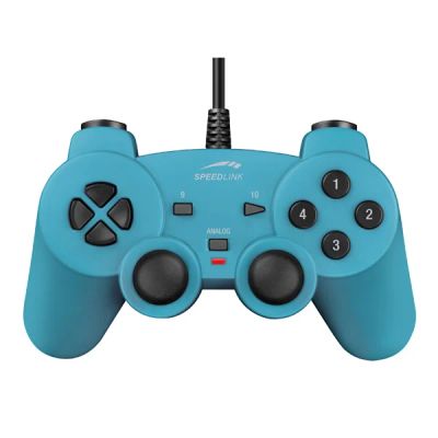 Лот: 5509620. Фото: 1. Геймпад Speed link PC Strike Turquoise... Рули, джойстики