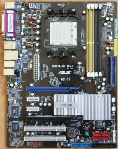 Лот: 10369288. Фото: 1. Asus M2N-SLI (Поддержка АМ2, АМ2... Материнские платы