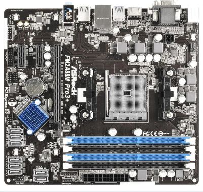 Лот: 23564815. Фото: 1. материнская плата asrock fm2a88m... Материнские платы