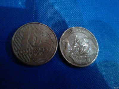 Лот: 13836967. Фото: 1. Монета Бразилии 10 centavos. Наборы монет