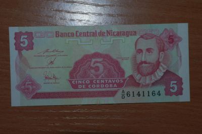 Лот: 4975306. Фото: 1. Никарагуа. 5 сентавос 1991г. Идеал. Америка