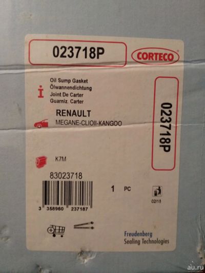 Лот: 16713125. Фото: 1. Прокладка масляного поддона Renault... Двигатель и элементы двигателя