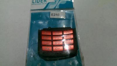 Лот: 6814223. Фото: 1. Клавиатура Samsung E250 красная... Корпуса, клавиатуры, кнопки