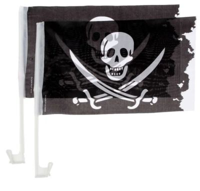 Лот: 12530423. Фото: 1. Флаг автомобильный "Пират". Флаги, гербы