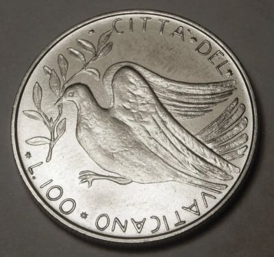Лот: 4151453. Фото: 1. Ватикан. 100 лир 1971 г.(713/2... Европа