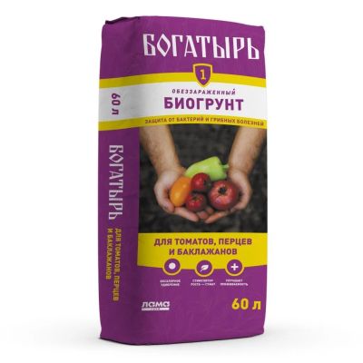 Лот: 24692081. Фото: 1. Грунт Богатырь, для томатов, перцев... Грунты, удобрения