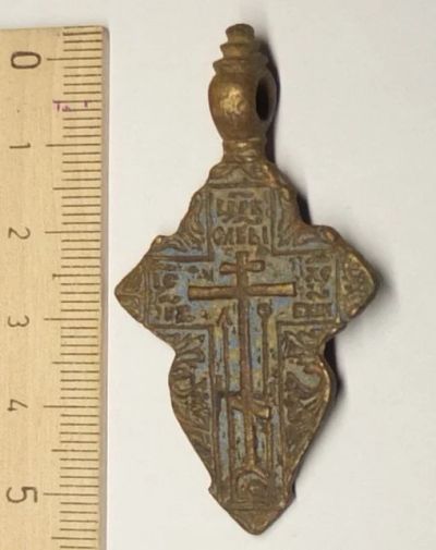 Лот: 15194650. Фото: 1. крестик шейный,в эмалях,18 век. Предметы интерьера и быта