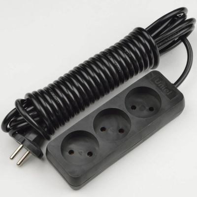 Лот: 24553062. Фото: 1. Удлинитель Uniel S-CD3-3 Black. Удлинители, тройники, сетевые фильтры