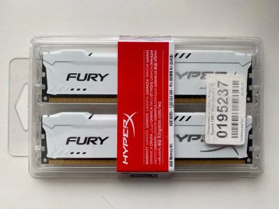Лот: 18145764. Фото: 1. Kingston HyperX Fury White 8GB... Оперативная память
