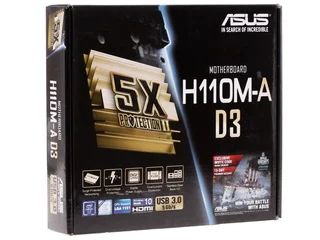 Лот: 10949876. Фото: 1. Новая Материнская плата ASUS H110M-A... Материнские платы