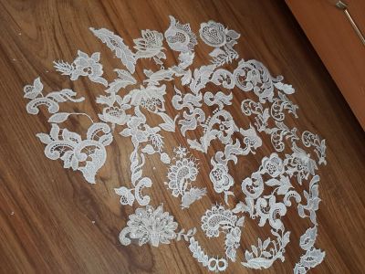 Лот: 16508710. Фото: 1. Кусочки кружева 4. Ткани, нитки, пряжа