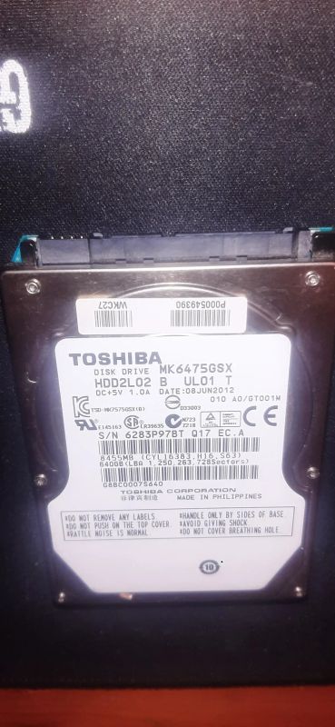 Лот: 25234700. Фото: 1. Жесткий диск 2.5" HDD 640Gb Toshiba... Жёсткие диски (HDD)