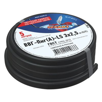 Лот: 24510078. Фото: 1. Кабель силовой Rexant ВВГ-Пнг... Провода, кабели