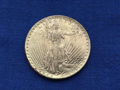 Лот: 23692591. Фото: 1. США 1923 год 20 долларов двойной... Америка