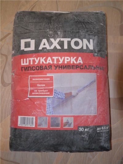 Лот: 8430729. Фото: 1. Гипсовая штукатурка AXTON 30кг... Смеси, шпатлевки, цемент