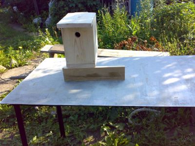 Лот: 5840229. Фото: 1. Скворечник (синичник) с рубля. Всё для ландшафта