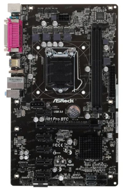 Лот: 20230037. Фото: 1. Материнская плата ASRock H81 Pro... Материнские платы